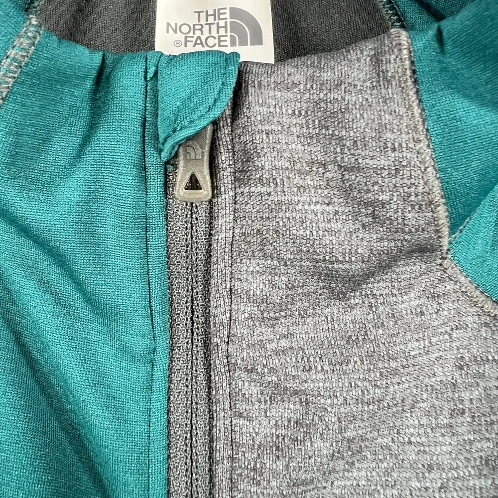 The North Face Pullover Mens Large Green Long Sleeve 1/4 Zip Mock Neck Outdoor